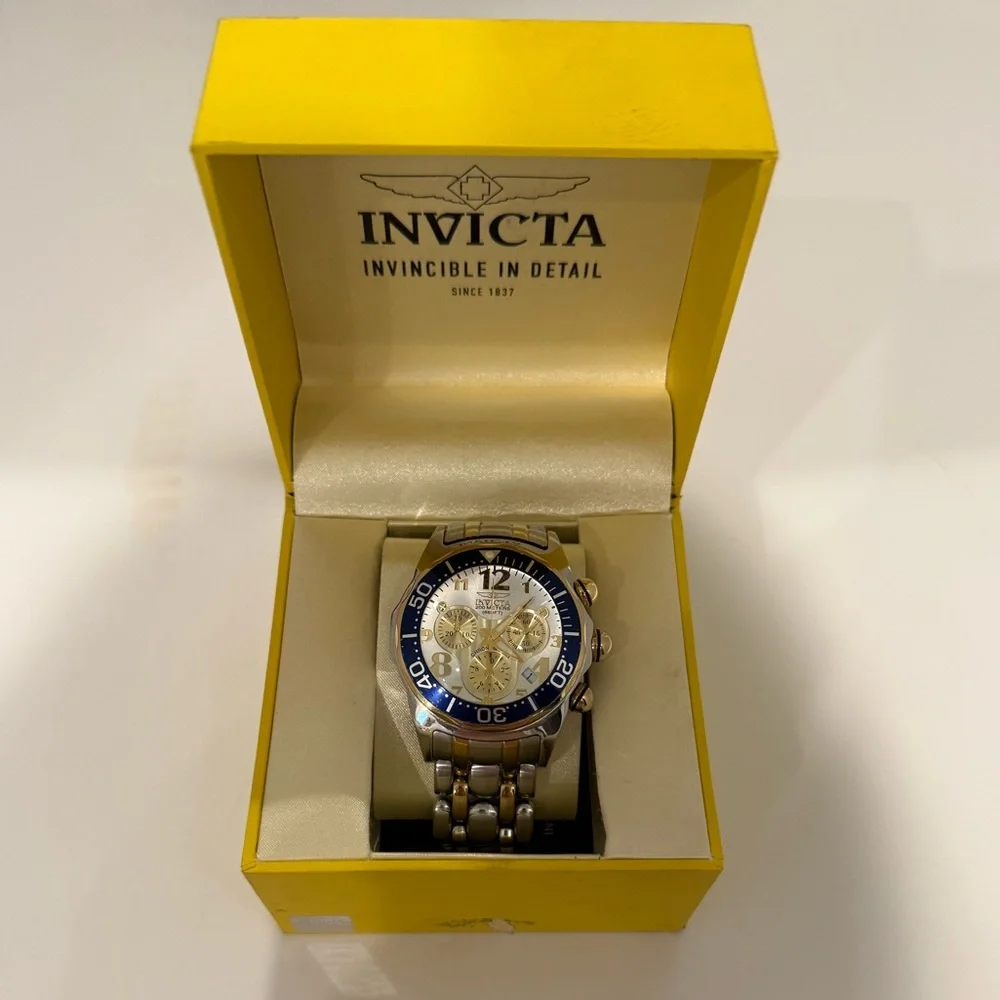 INVICTA Lupah Collection Chronograph Men’s Watch Model No. 3215 Stainless Steel